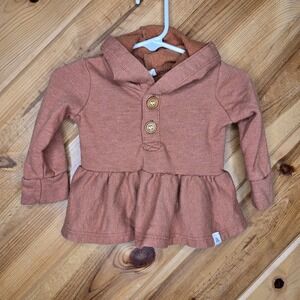 Lulu+roo Hooded‎ Peplum Sweatshirt 6-12 Months